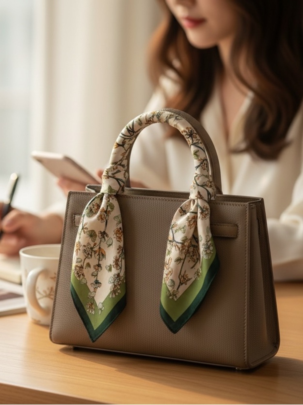 Vibrant Fall Scarf with butterfly print